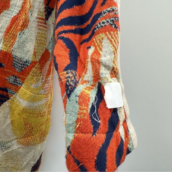 RTR Aldo Martins Naeba Geometric Multicolor Patchwork‎ Long Sleeve Cardigan Sz 2 - Picture 8 of 13